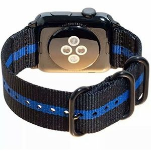Thin Blue Line Nylon NATO Apple Watch Band 44/42mm